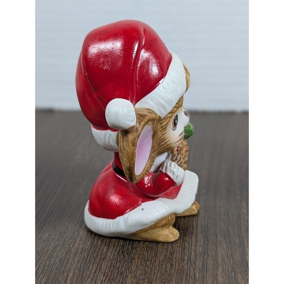 VTG HOMCO Christmas Santa Mice Ceramic Figurines SET OF 3 #5405 Present Bag Tree - Picture 7 of 14